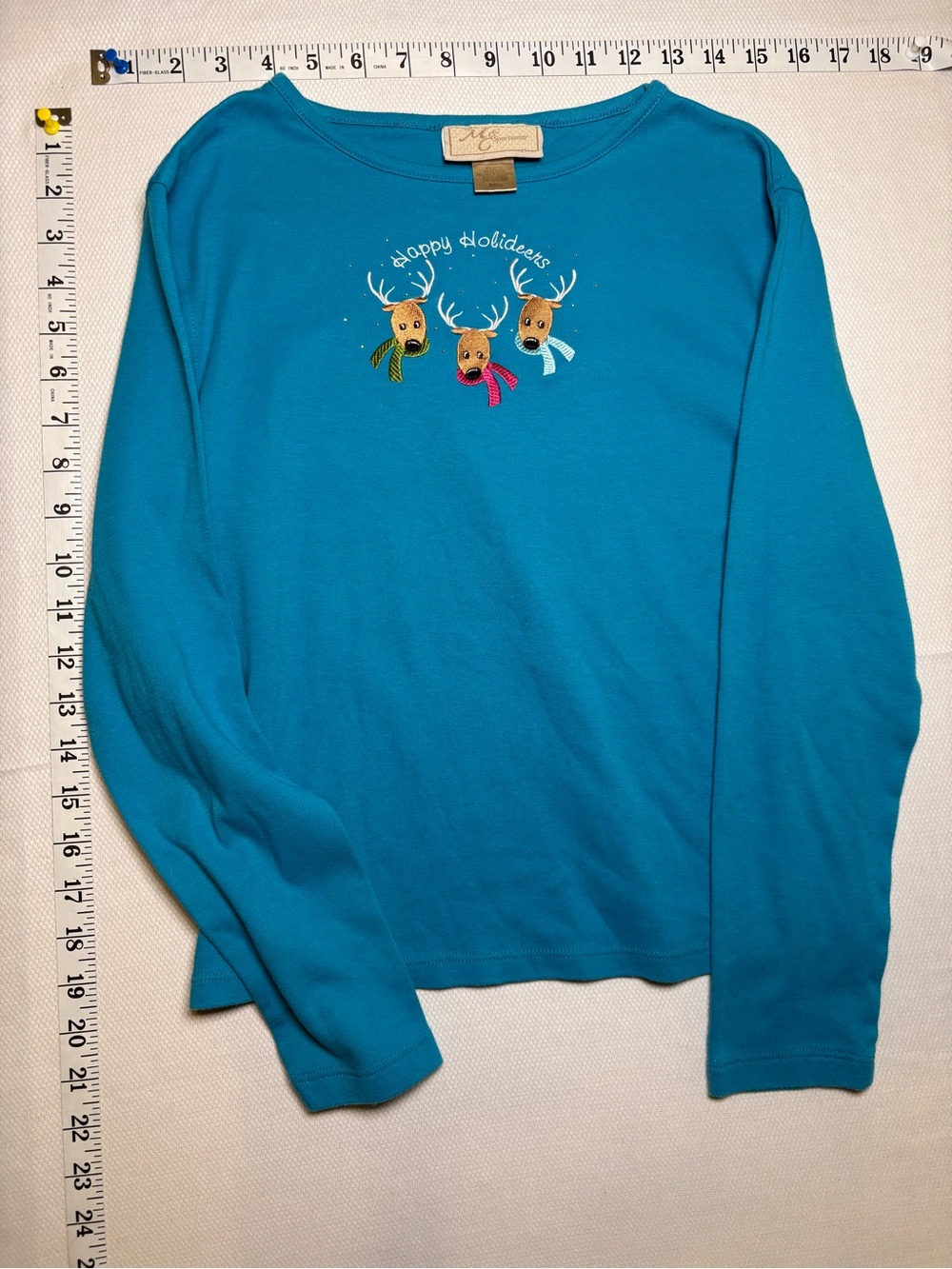 Vintage Y2K M&C Sportswear Happy Holideers Womens size Small
